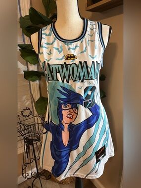 DC Comics Catwoman Graphic Tank Top - Blue/White